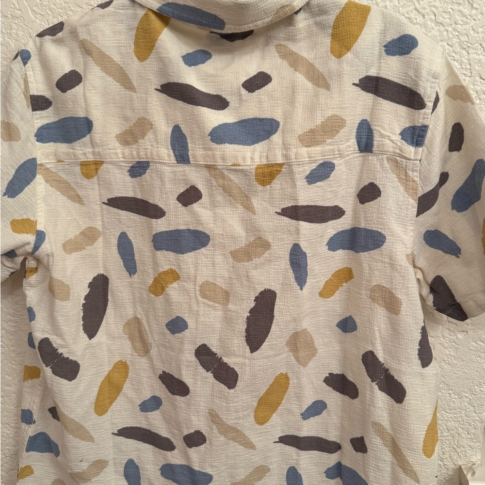 Common People Brushstroke Shirt Men’s M Multicolor Camp Collar Resort NWT Resort - Picture 14 of 16